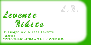 levente nikits business card